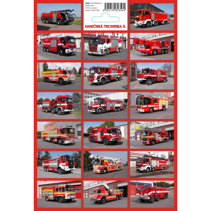Samolepky - Hasičská technika 2