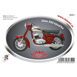 Samolepka  M001 - Jawa 350 kývačka 75×54mm