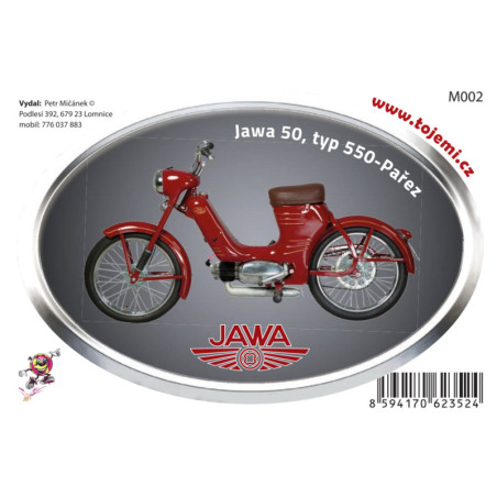 Samolepka  M002 - Jawa 50/550 Pařez 75×54mm