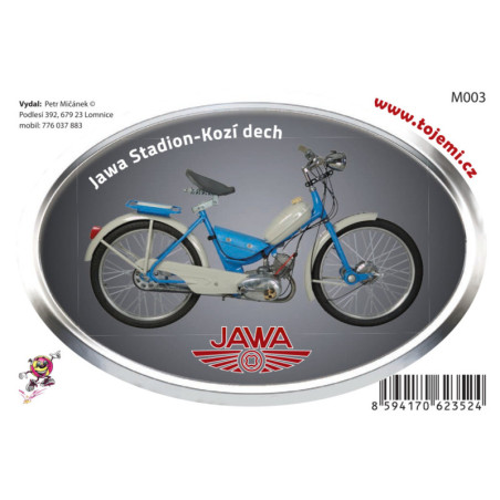 Samolepka  M003 - Jawa Stadion / Kozí dech 75×54mm