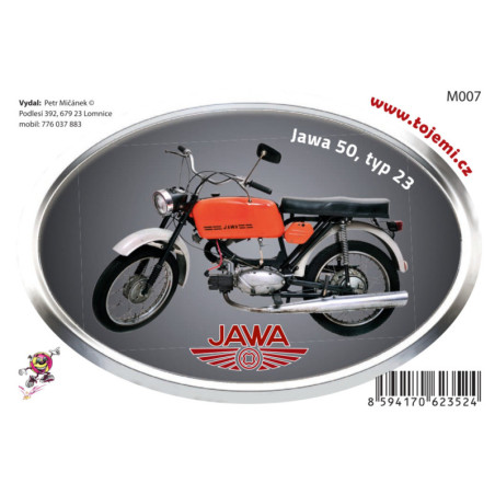 Samolepka  M007 - Jawa 50/23 75×54mm