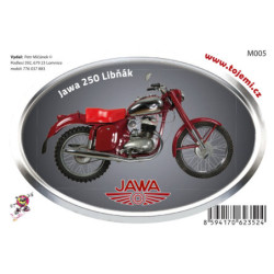 Samolepka M005 - Jawa 250 Libňák 120×77mm