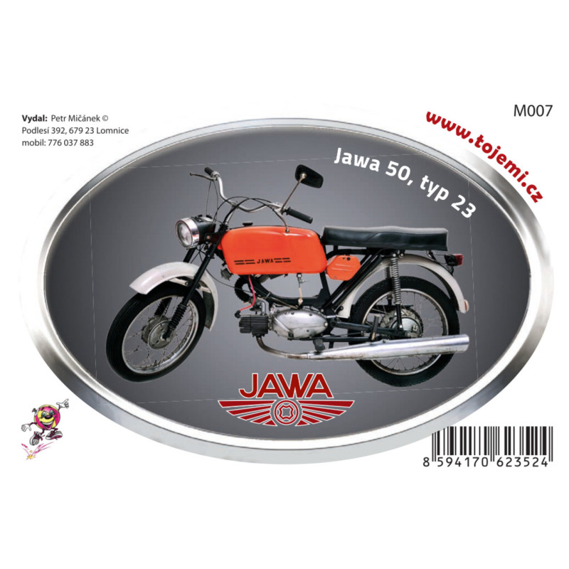 Samolepka M007 - Jawa 50/23 120×77mm