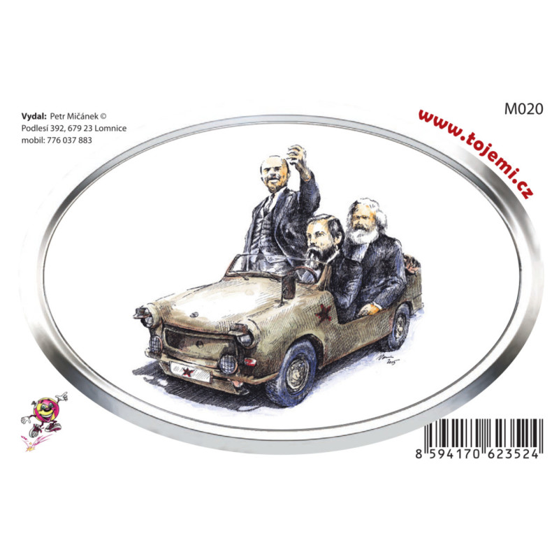 Samolepka M020 - Karikatura SSSR 120×77mm