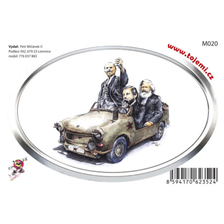 Samolepka M020 - Karikatura SSSR 120×77mm