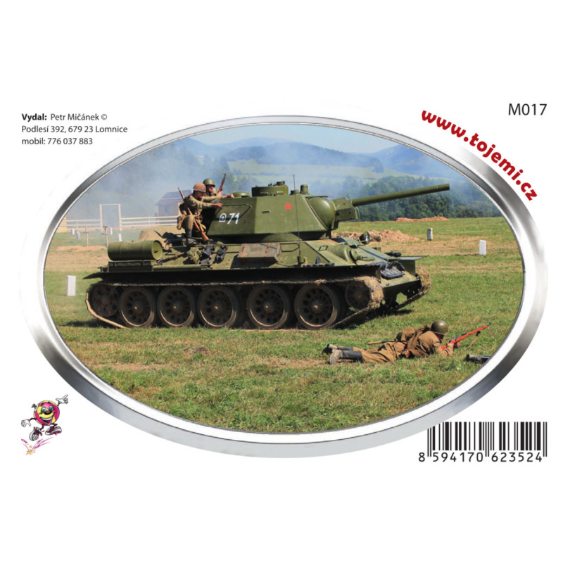 Samolepka M017 - T34/76 120×77mm