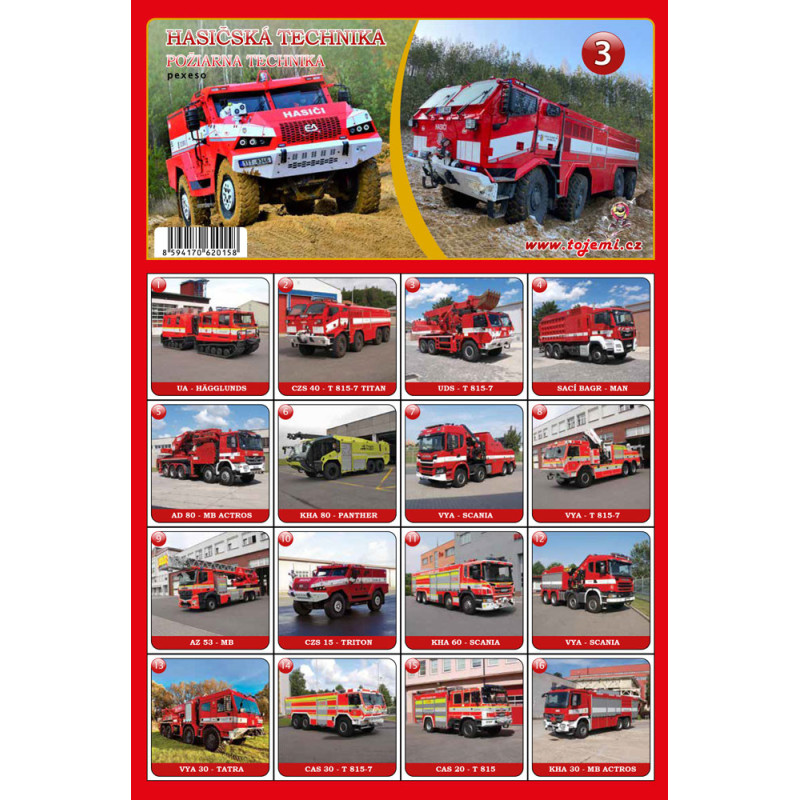 Pexeso - Hasičká technika 3