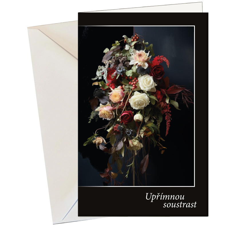 Kondolence - barevná kytice