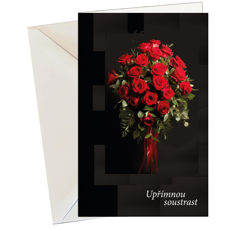 Kondolence - červená kytice