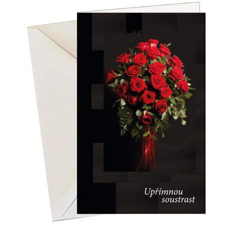 Kondolence - červená kytice