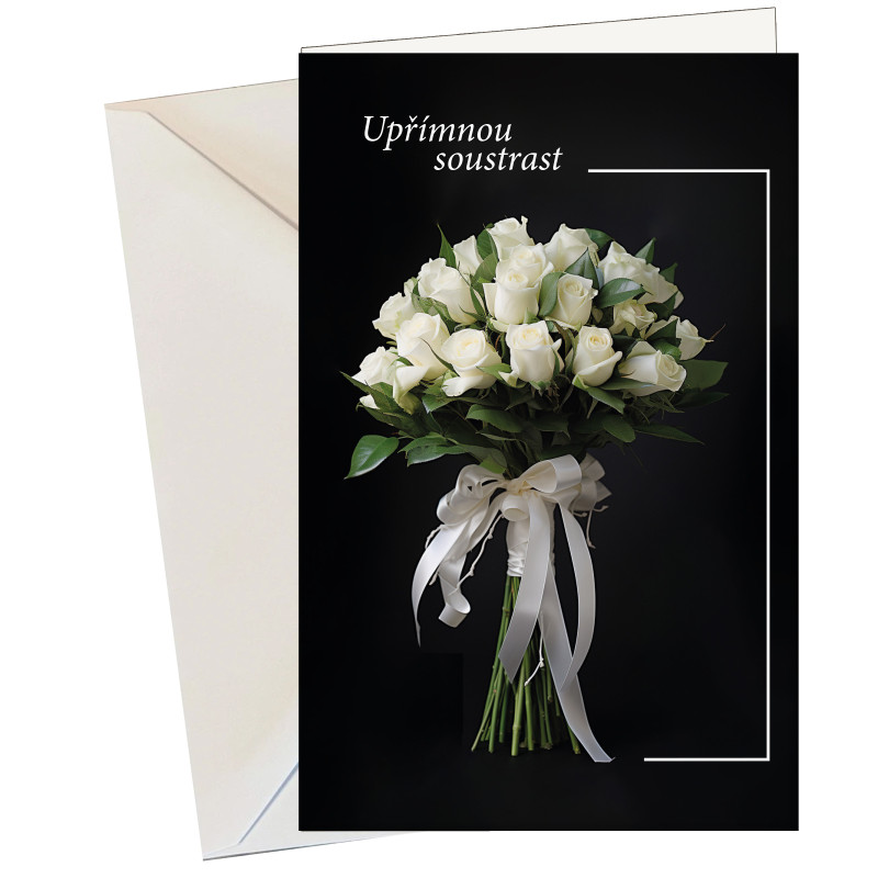 Kondolence - bílá kytice