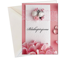 Svatební přání - růžové
