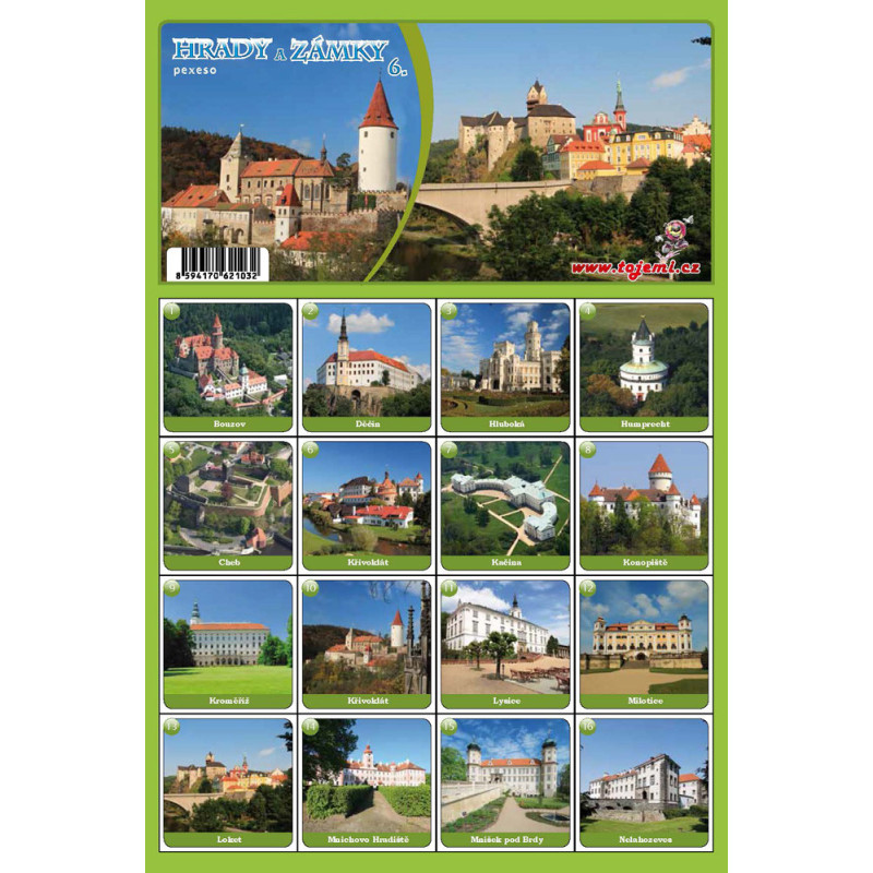 Pexeso Hrady zámky 6